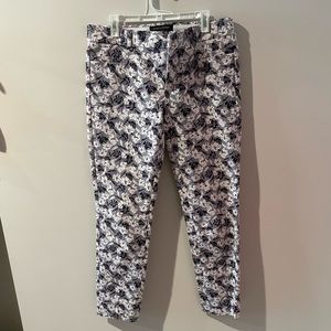 Floral Banana Republic Sloan Cropped Dress Pant